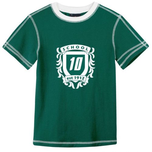 Фуфайка(футболка) с принтом 10 (изумрудный) SU2-07-10G